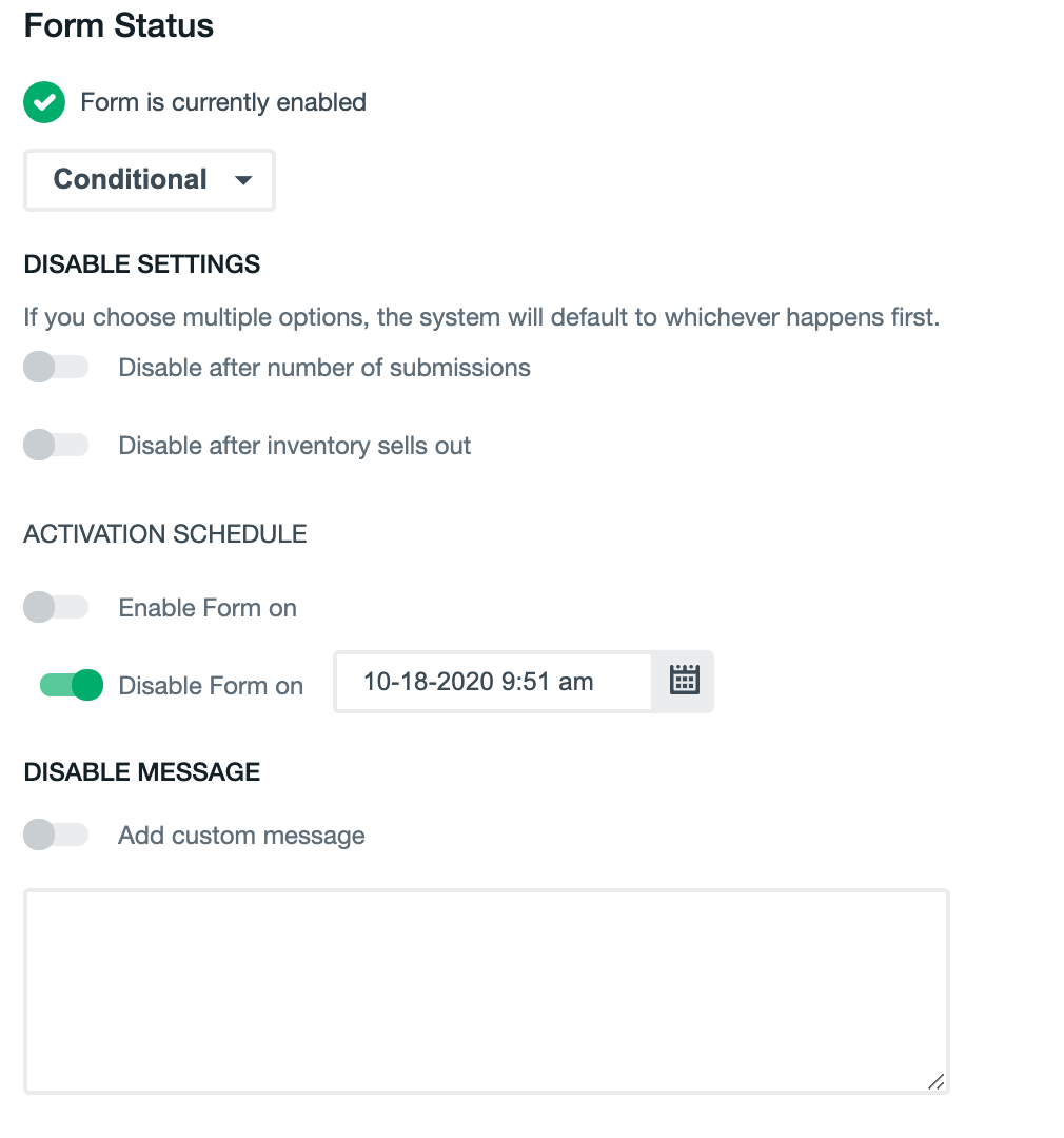 Limiting Form Entries Formstack
